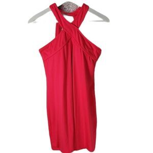 Coral Grecian Neck Athletic Dress
